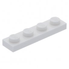 LEGO lapos elem 1x4, fehér (3710)